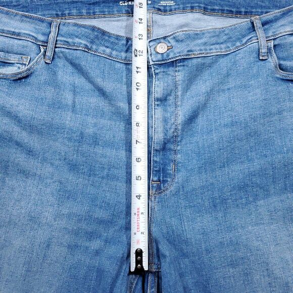 Old Navy Mid Rise Rockstar Super Skinny Jeans Women's Plus Size 28 Light Wash - Picture 8 of 10